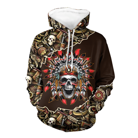 Powwow StoreHD00091 Native American Pride  3D Hoodie