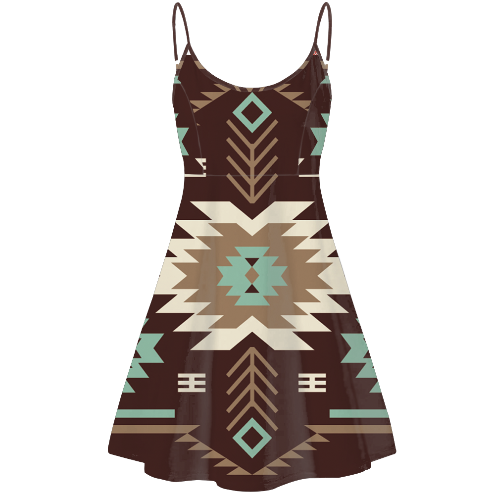 Powwow StoreGBNAT00737 Pattern Native American Strings Dress