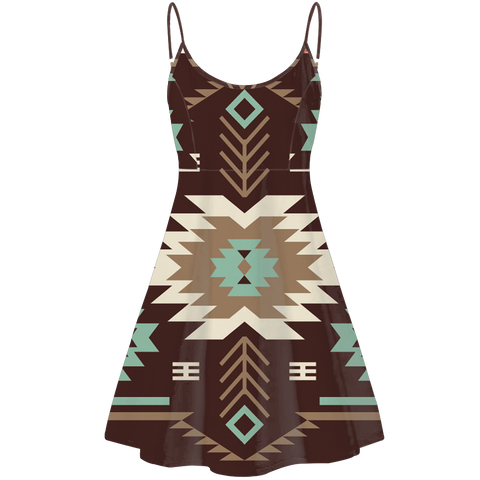 GB-NAT00737 Pattern Native American Strings Dress