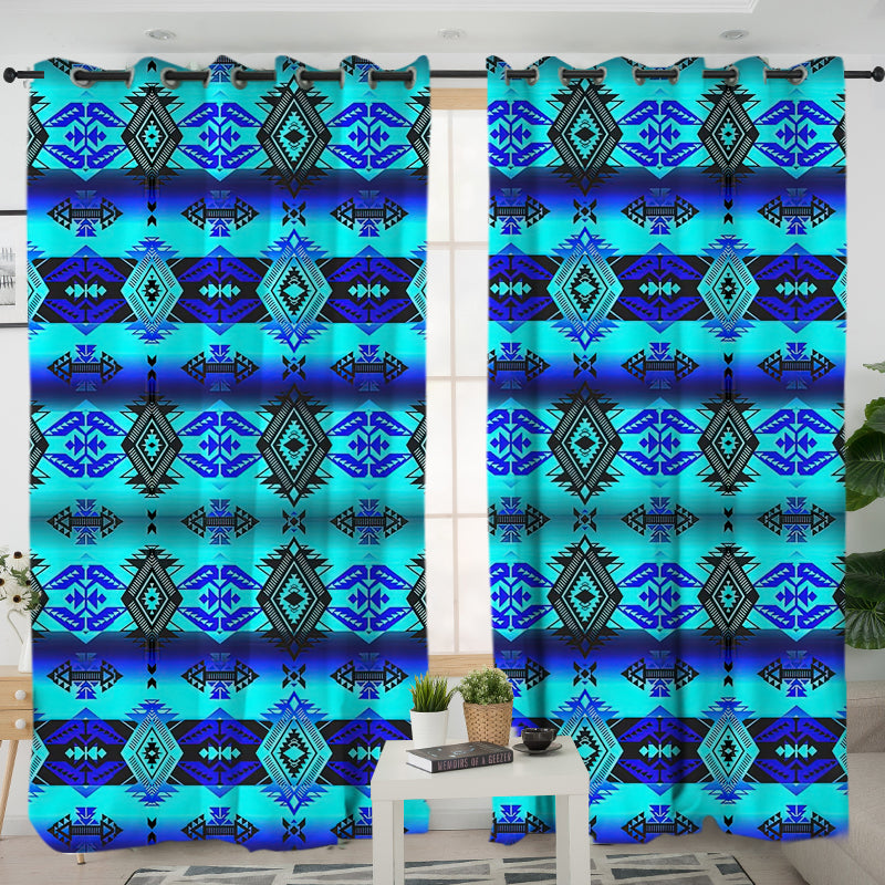 Powwow StoreGBNAT00625 Pattern Native American Living Room Curtain