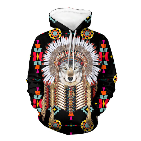 Powwow Store gb nat00348 wolf breastplate 3d hoodie