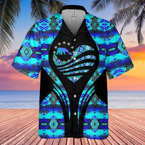 GB-HW000199 Tribe Design Native American Hawaiian Shirt 3D