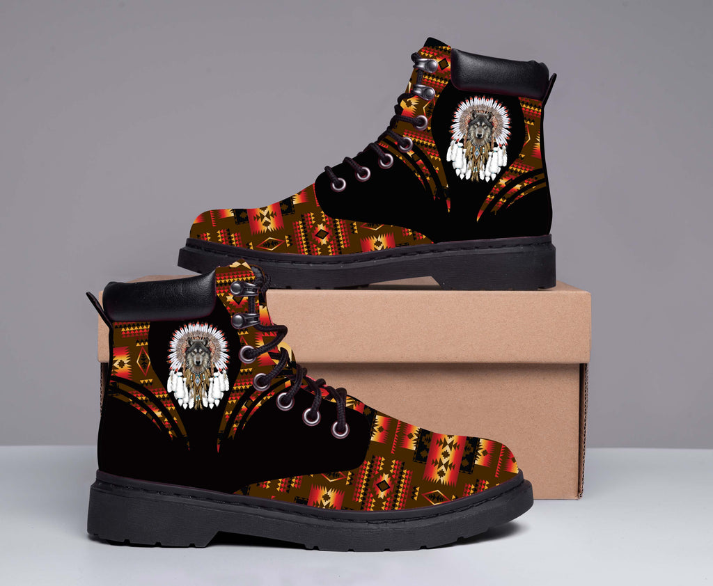 Powwow StoreASSB0015 Pattern  Native American AllSeason Boots