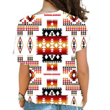 Powwow Store gb nat00075 white tribes pattern native american cross shoulder shirt