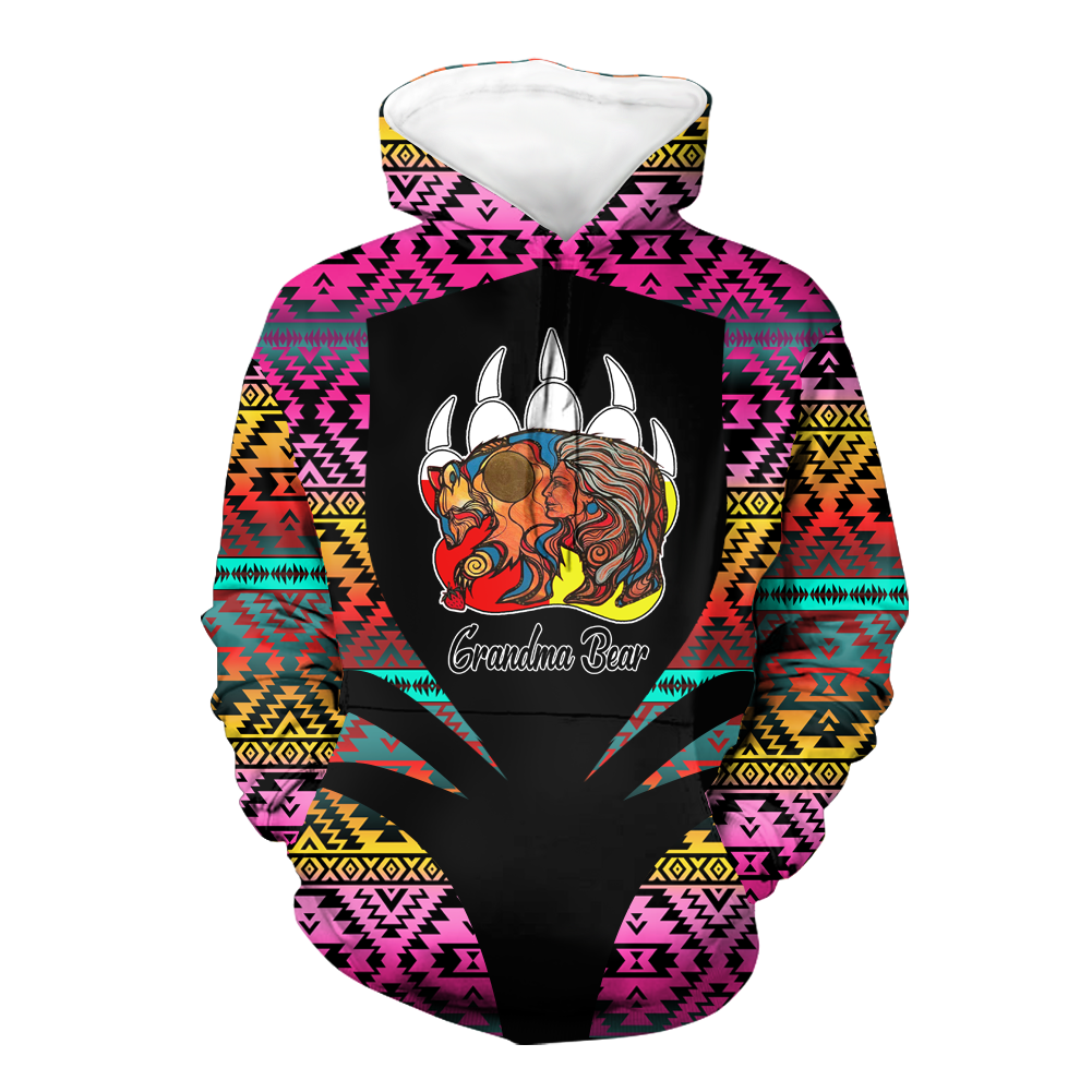 Powwow StoreHD000350 Pattern Native Pride 3D Hoodie