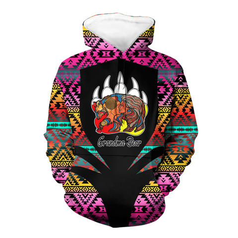 Powwow StoreHD000350 Pattern Native Pride 3D Hoodie