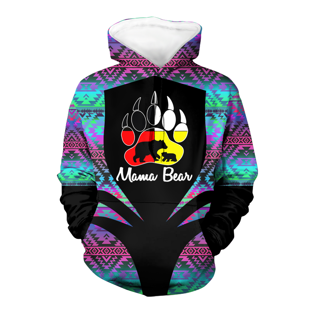 Powwow StoreHD000349 Pattern Native Pride 3D Hoodie