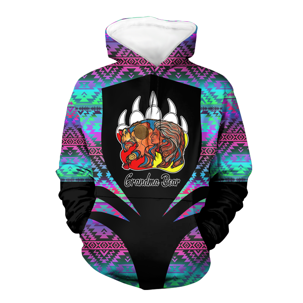 Powwow StoreHD000348 Pattern Native Pride 3D Hoodie