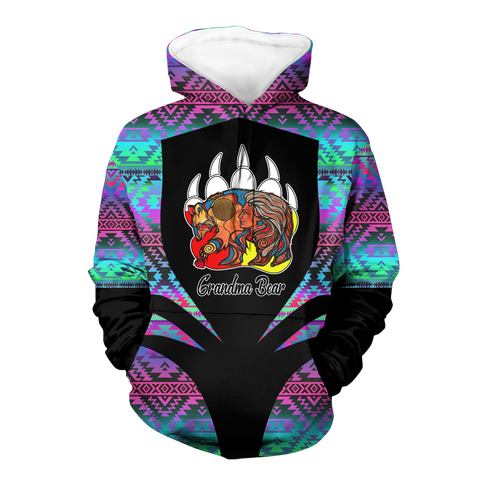 Powwow StoreHD000348 Pattern Native Pride 3D Hoodie