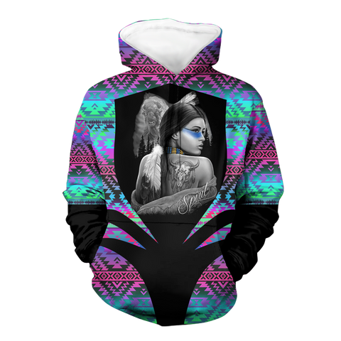 Powwow StoreHD000345 Pattern Native Pride 3D Hoodie