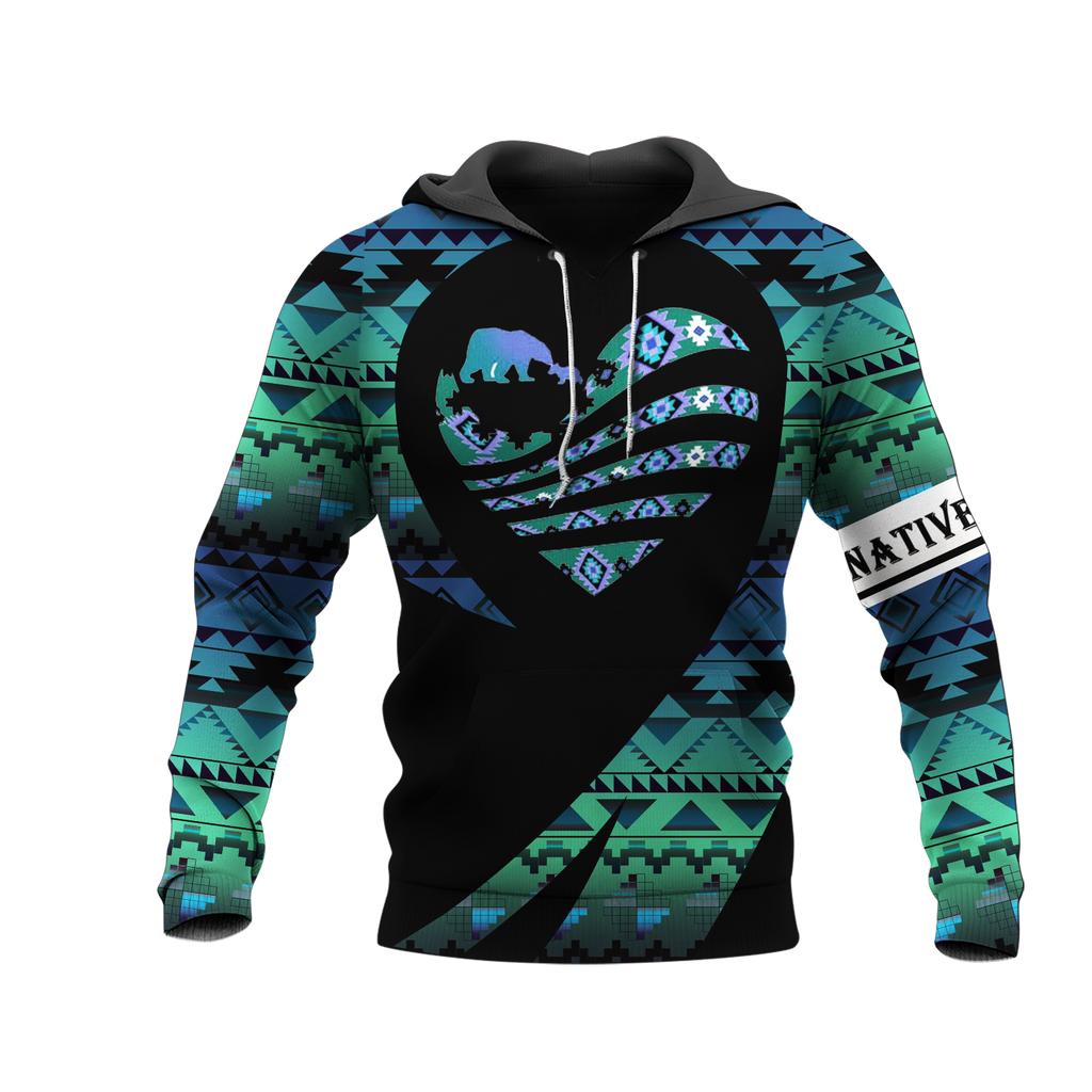 Powwow StoreHD000242 Pattern Native Pride 3D Hoodie