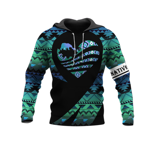 Powwow StoreHD000242 Pattern Native Pride 3D Hoodie