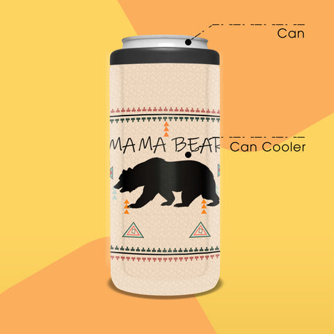 GB-NAT00158 Mama Bear Native Symbol Native American Can Cooler