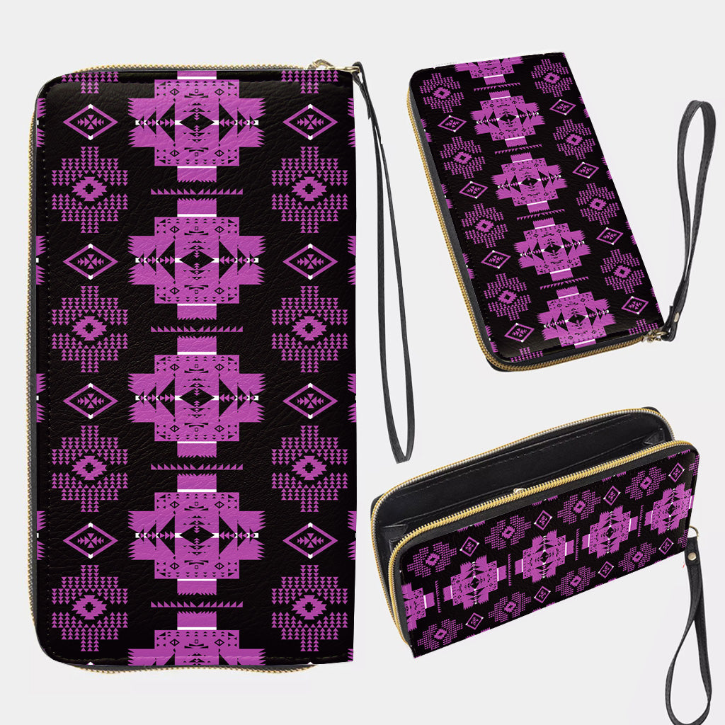 GB-HW00077 Pattern Native Long Portable Wallet