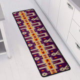 GB-NAT00062-09 Dark Purple Tribe Design Native American Long Mat
