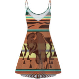 GB-NAT00024 Bison Native American Strings Dress