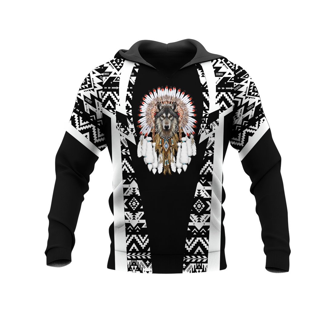 Powwow StoreHD000368 Pattern Native Pride 3D Hoodie