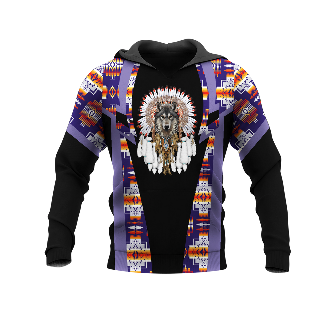 Powwow StoreHD000367 Pattern Native Pride 3D Hoodie