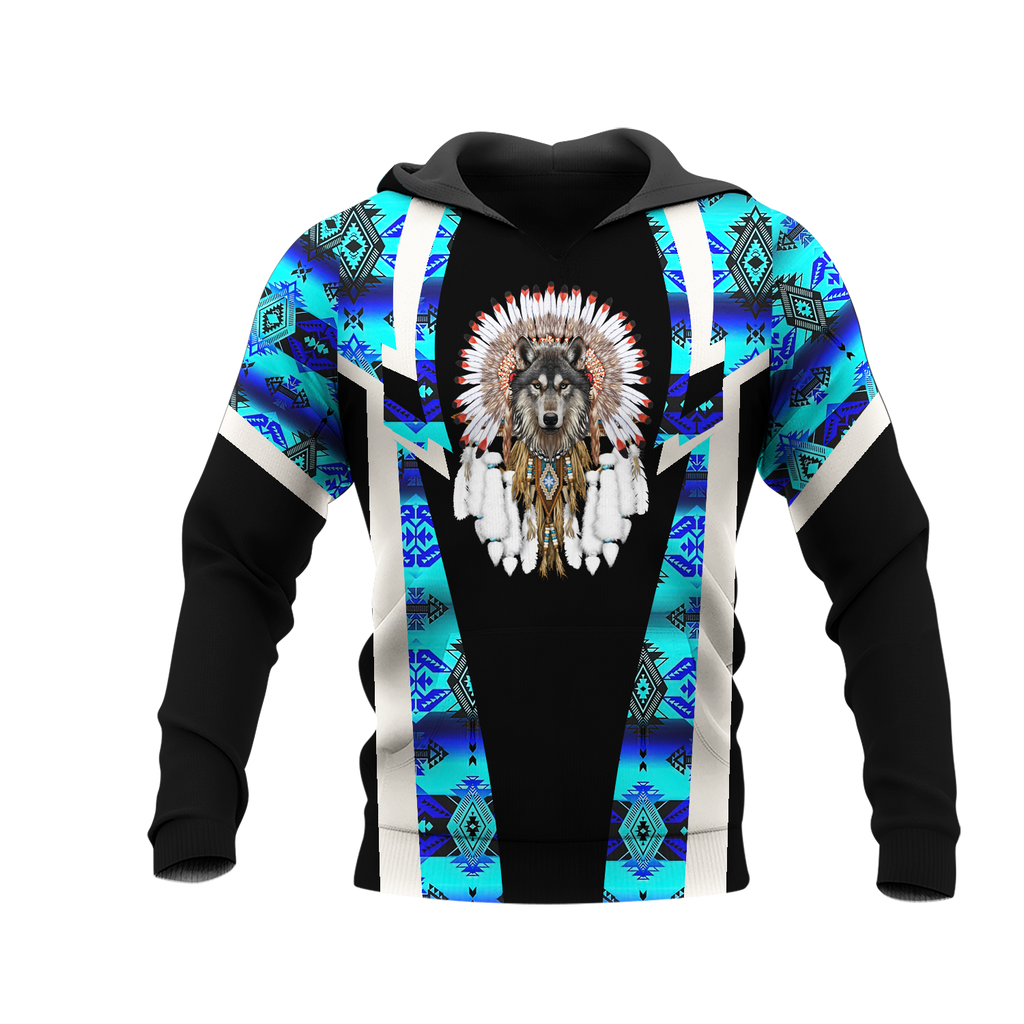 Powwow StoreHD000364 Pattern Native Pride 3D Hoodie