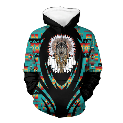 Powwow StoreHD000376 Pattern Native Pride 3D Hoodie