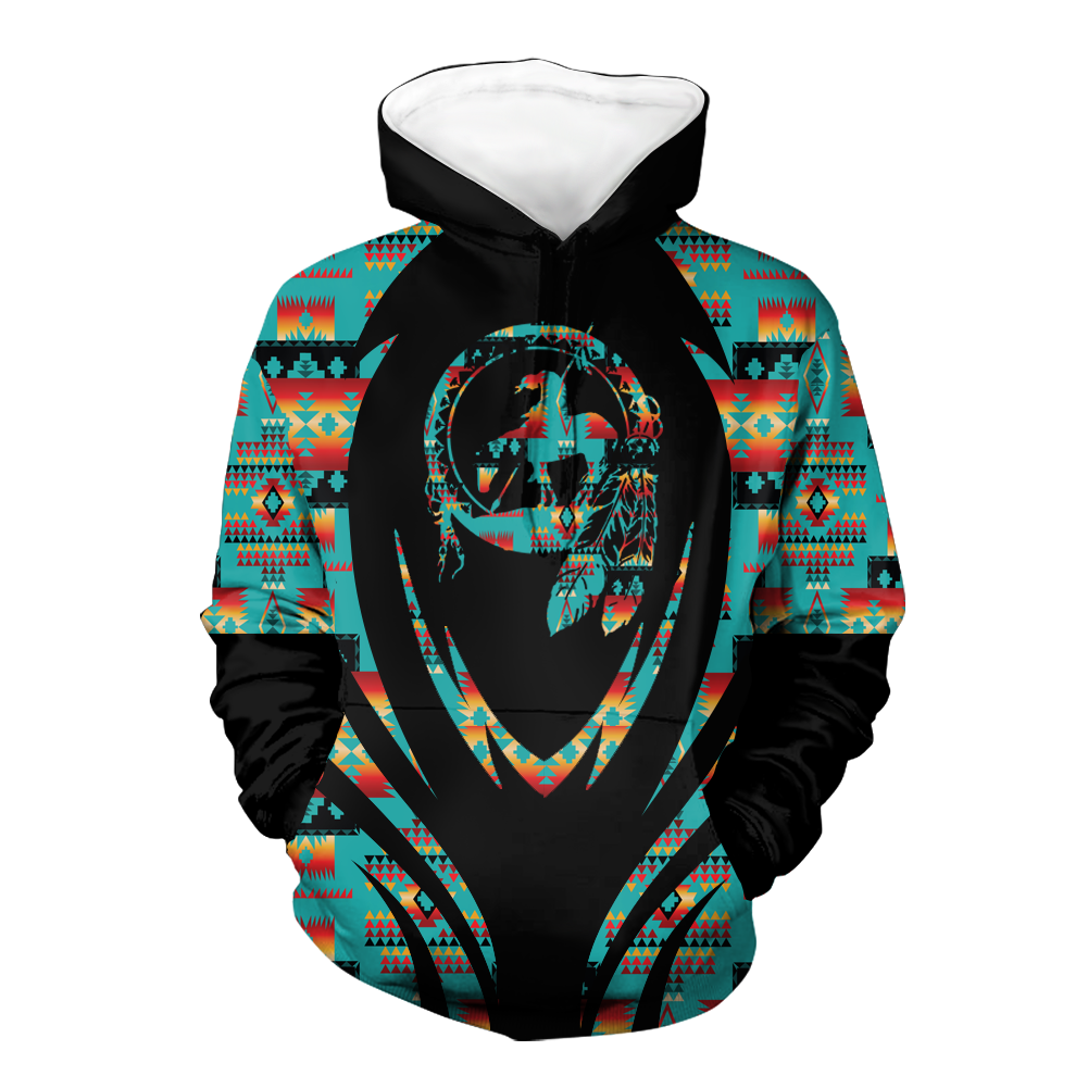 Powwow StoreHD000375 Pattern Native Pride 3D Hoodie