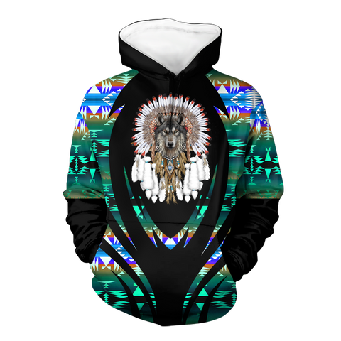 Powwow StoreHD000374 Pattern Native Pride 3D Hoodie