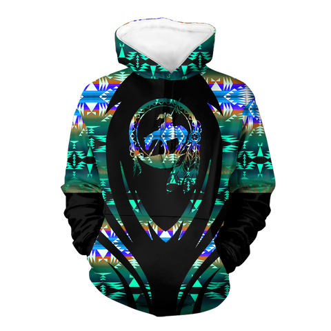 Powwow StoreHD000373 Pattern Native Pride 3D Hoodie