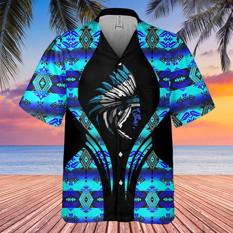 GB-HW000198 Tribe Design Native American Hawaiian Shirt 3D