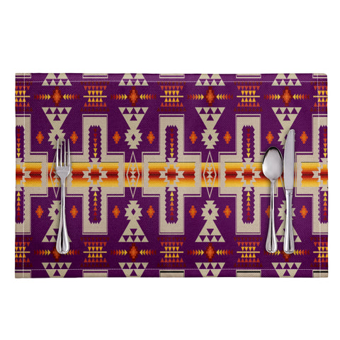 Powwow Store gb nat00062 09 purple design native table mats