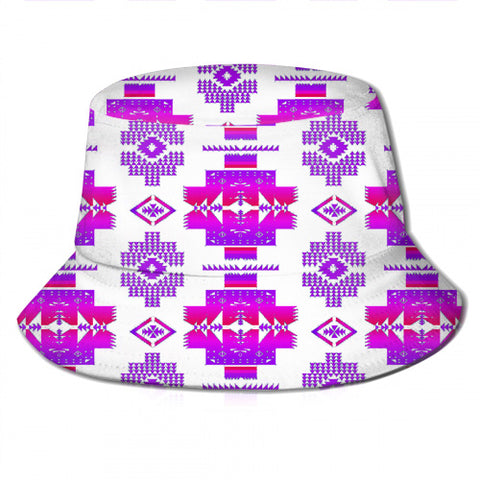 GB-NAT00720-01 Light Purple Tribe Design Bucket Hat