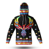 Powwow Store gb nat00067 02 black phoenix rising native american 3d hoodie with mask