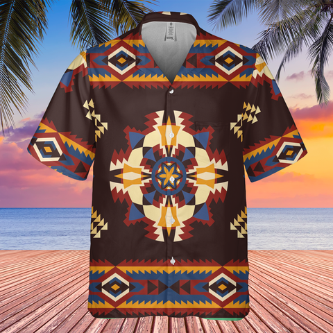 GB-HW00043 Pattern Black Hawaiian Shirt 3D