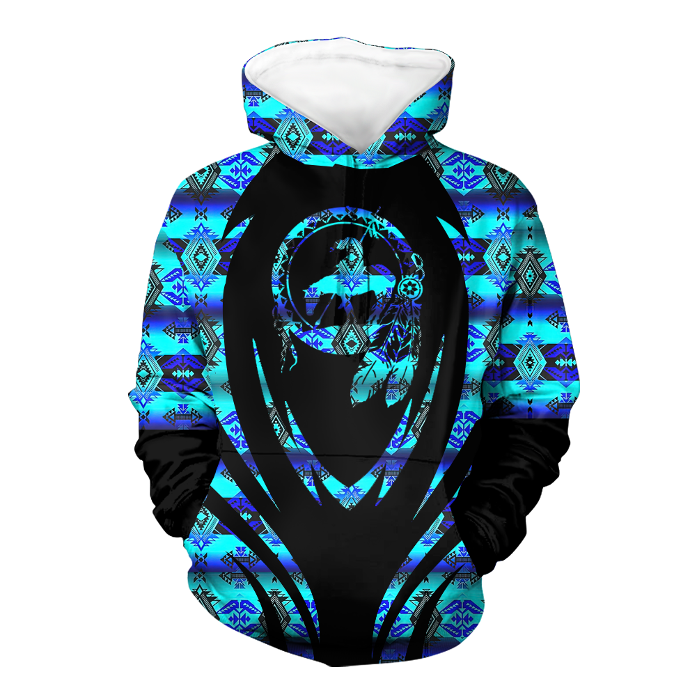 Powwow StoreHD000372 Pattern Native Pride 3D Hoodie