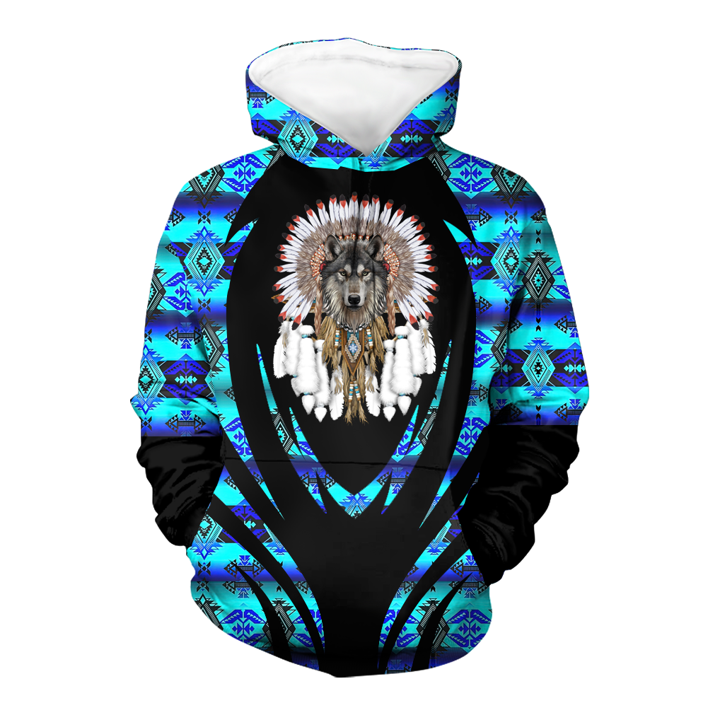 Powwow StoreHD000371 Pattern Native Pride 3D Hoodie