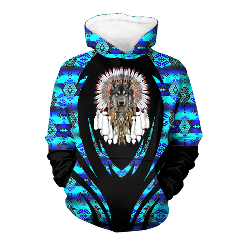 Powwow StoreHD000371 Pattern Native Pride 3D Hoodie