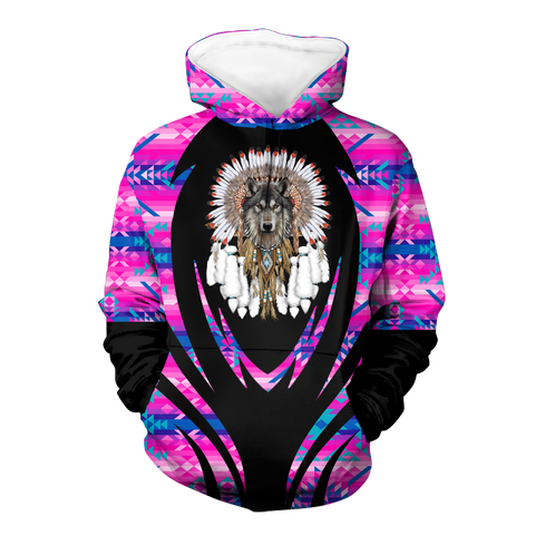 Powwow StoreHD000392 Pattern Native Pride 3D Hoodie