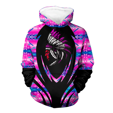 Powwow StoreHD000390 Pattern Native Pride 3D Hoodie