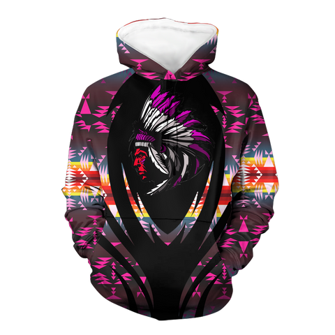 Powwow StoreHD000389 Pattern Native Pride 3D Hoodie