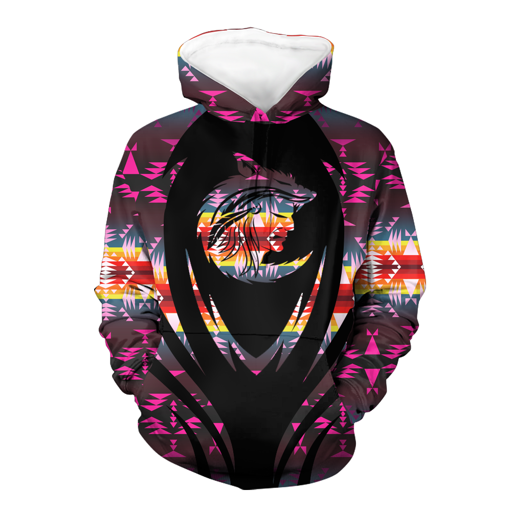 Powwow StoreHD000387 Pattern Native Pride 3D Hoodie