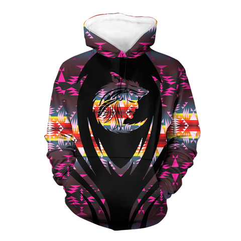 Powwow StoreHD000387 Pattern Native Pride 3D Hoodie