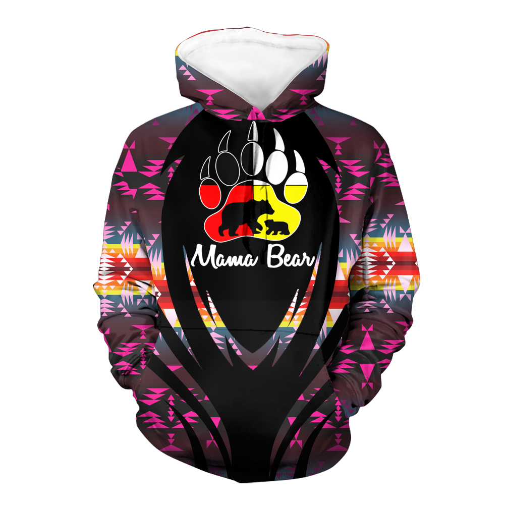 Powwow StoreHD000388 Pattern Native Pride 3D Hoodie