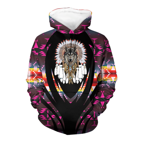 Powwow StoreHD000386 Pattern Native Pride 3D Hoodie