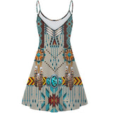 Powwow Store gb nat00069 turquoise blue pattern breastplate native american strings dress