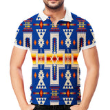 Powwow Store gb nat00062 04 navy tribe design native american polo t shirt 3d