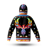 Powwow Store gb nat00067 02 black phoenix rising native american 3d hoodie with mask