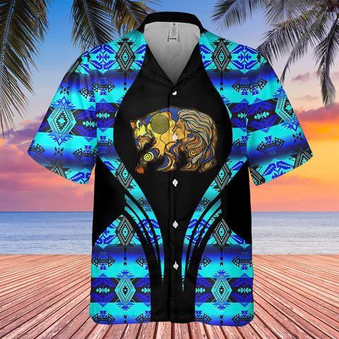 Powwow StoreGBHW000197 Tribe Design Native American Hawaiian Shirt 3D