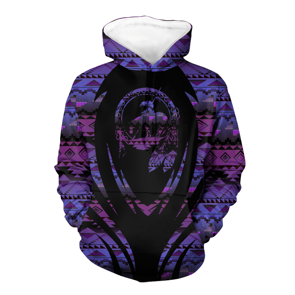 Powwow StoreHD000384 Pattern Native Pride 3D Hoodie