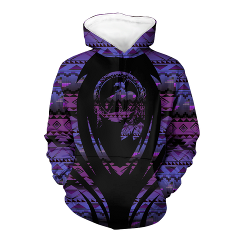 Powwow StoreHD000384 Pattern Native Pride 3D Hoodie