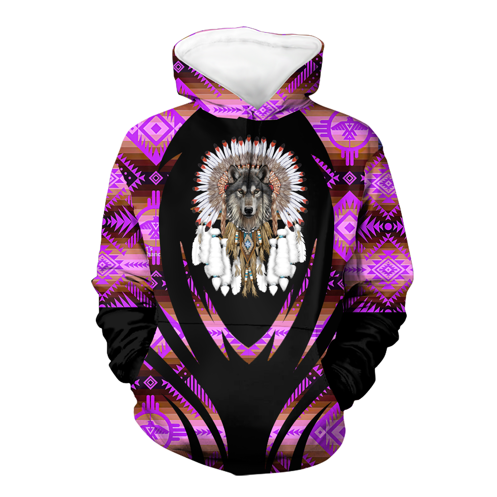 Powwow StoreHD000380 Pattern Native Pride 3D Hoodie