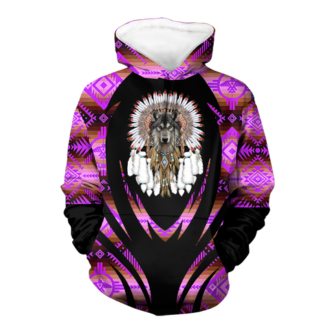 Powwow StoreHD000380 Pattern Native Pride 3D Hoodie